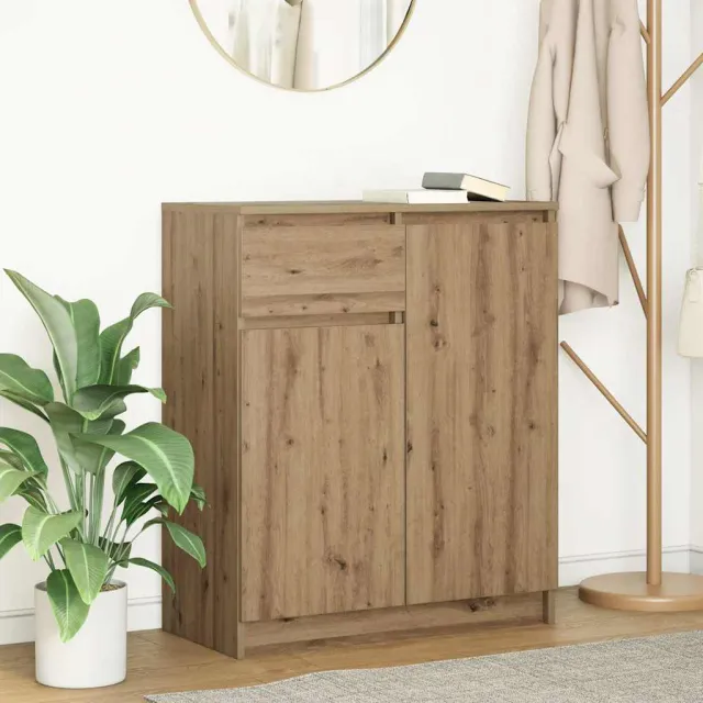 vidaXL Dressoir lade 71x35x84 cm spaanplaat artisanaal eikenkleurig Bruin