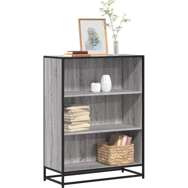 vidaXL Boekenkast 80,5x35x107,5cm bewerkt hout grijs sonoma eikenkleur