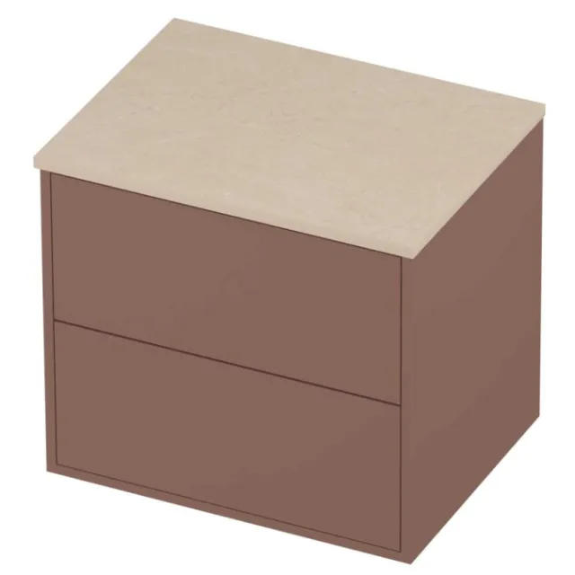 Proline Deck Badmeubelset Hardsteen Voor Grepen Symmetrisch 60x46x54 cm Sand Stone Beauty Blush Rosé Goud