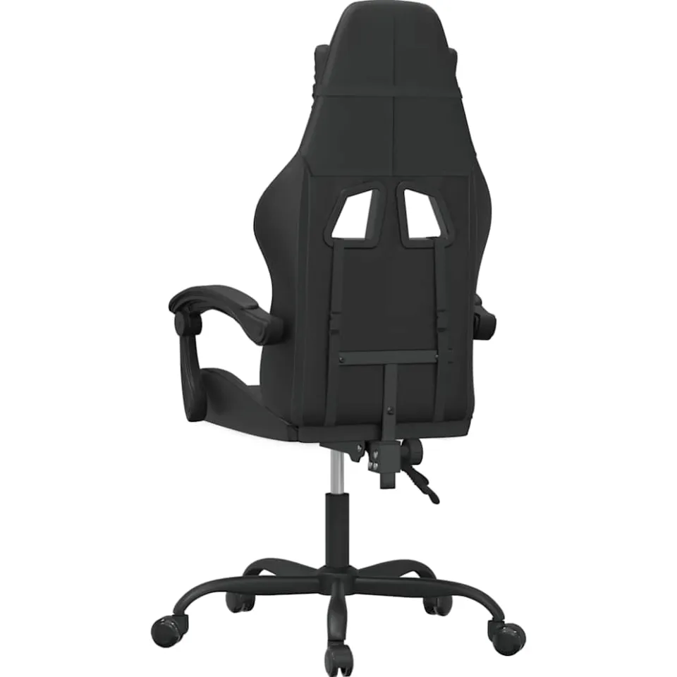 vidaXL Gamestoel draaibaar kunstleer zwart, foto 4