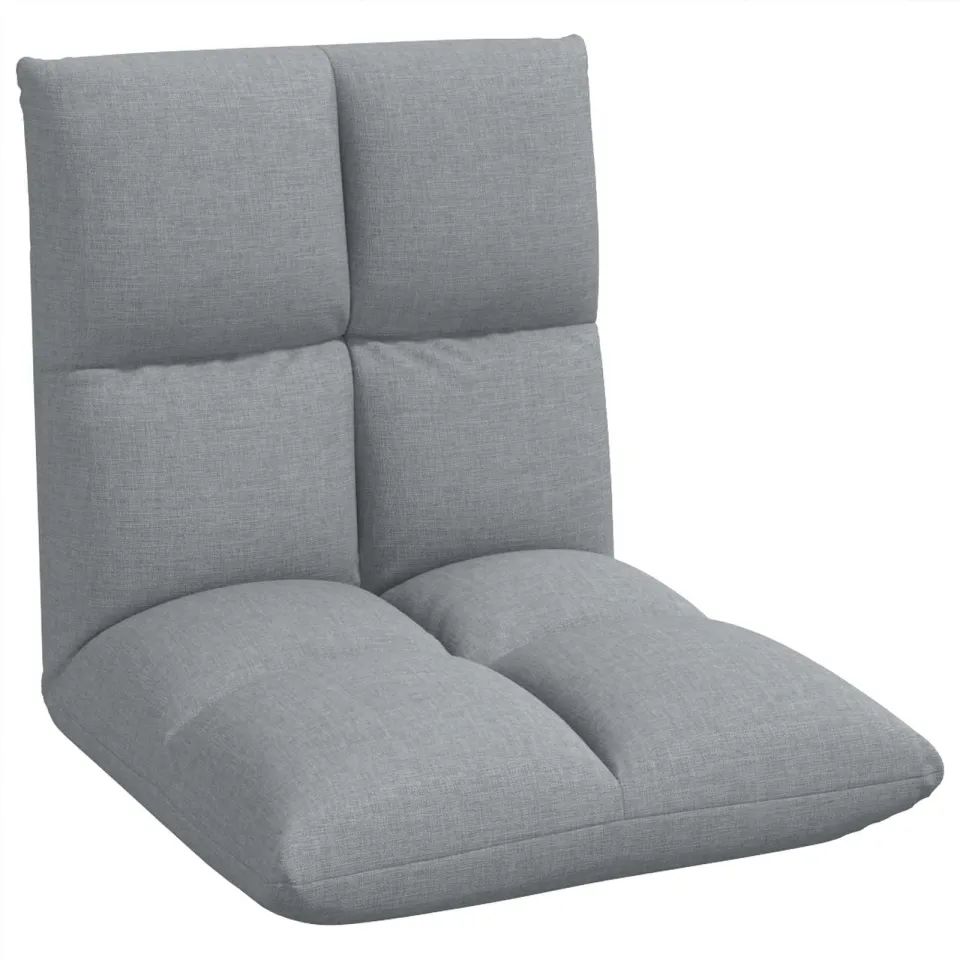 vidaXL Verstelbare vlo stoelen Lichtgrijs Stof