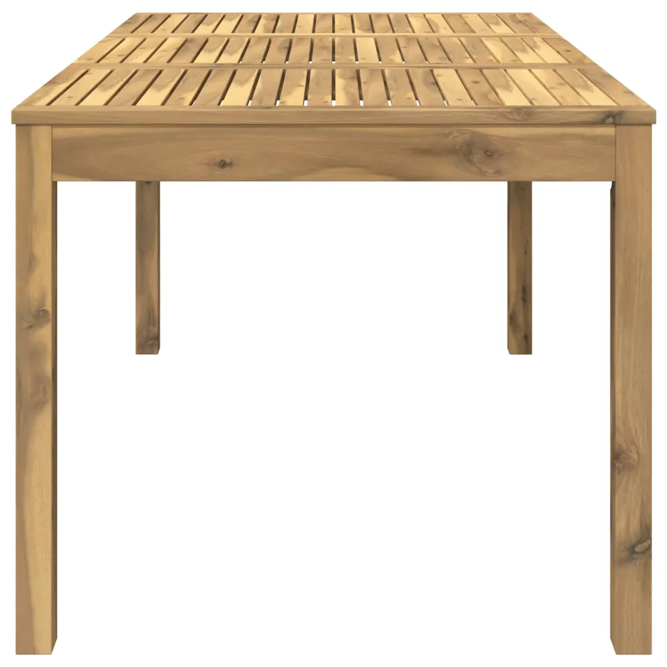 vidaXL Tuindiner tafel LAREN Witgewassen 147 x 88,5 x 75 cm, foto 4