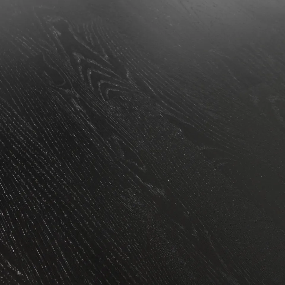 WOOOD Arthur Eettafel Ovaal Met H-Poot - Eikenhout - Zwart - 75x220x90, foto 4