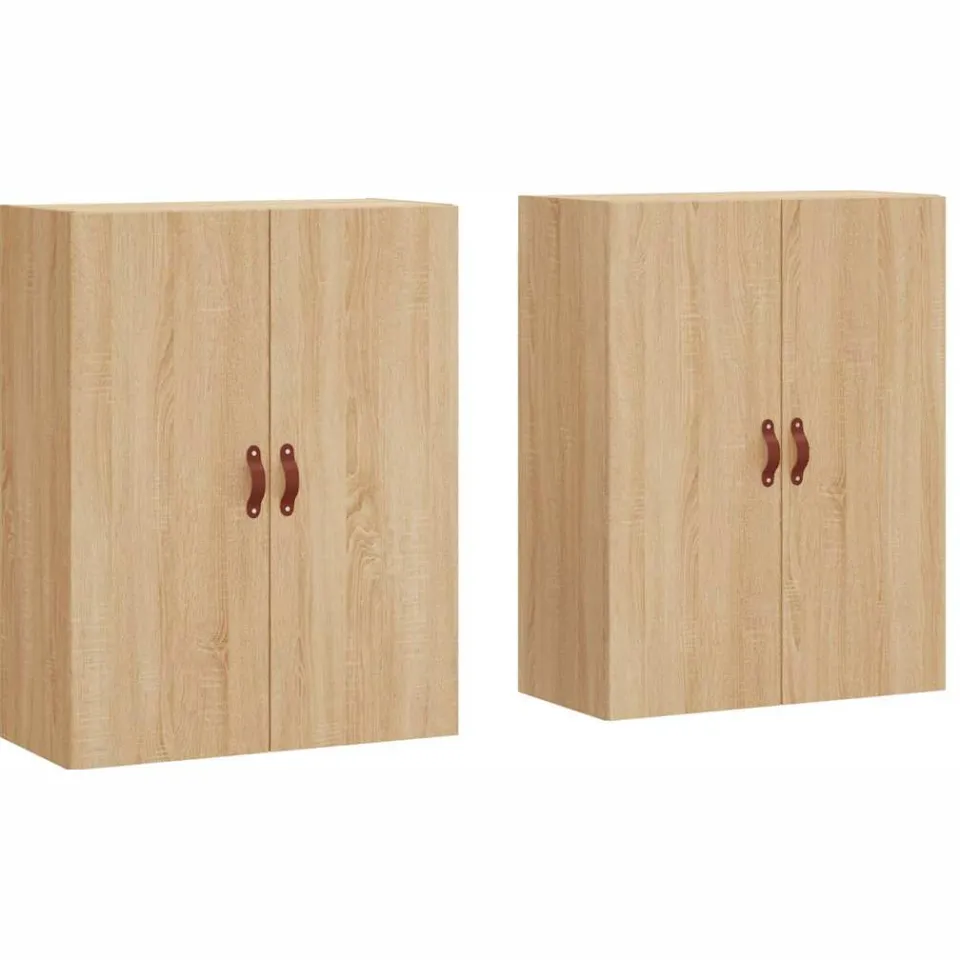 vidaXL Hangkasten 2 st 69,5x34x90 cm sonoma eikenkleurig, foto 3