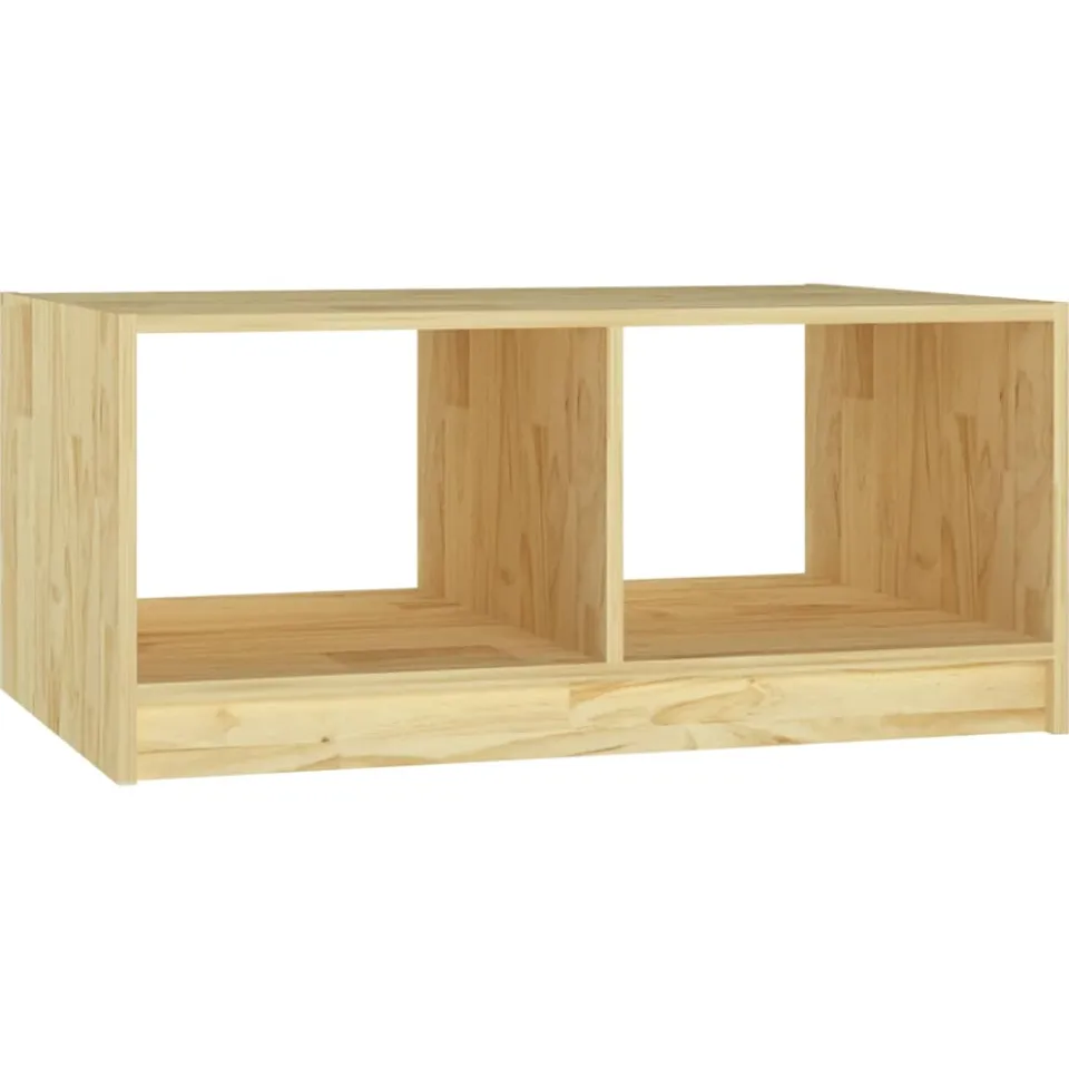 vidaXL Salontafel 75x50x33,5 cm Massief Hout Grenen Bruin