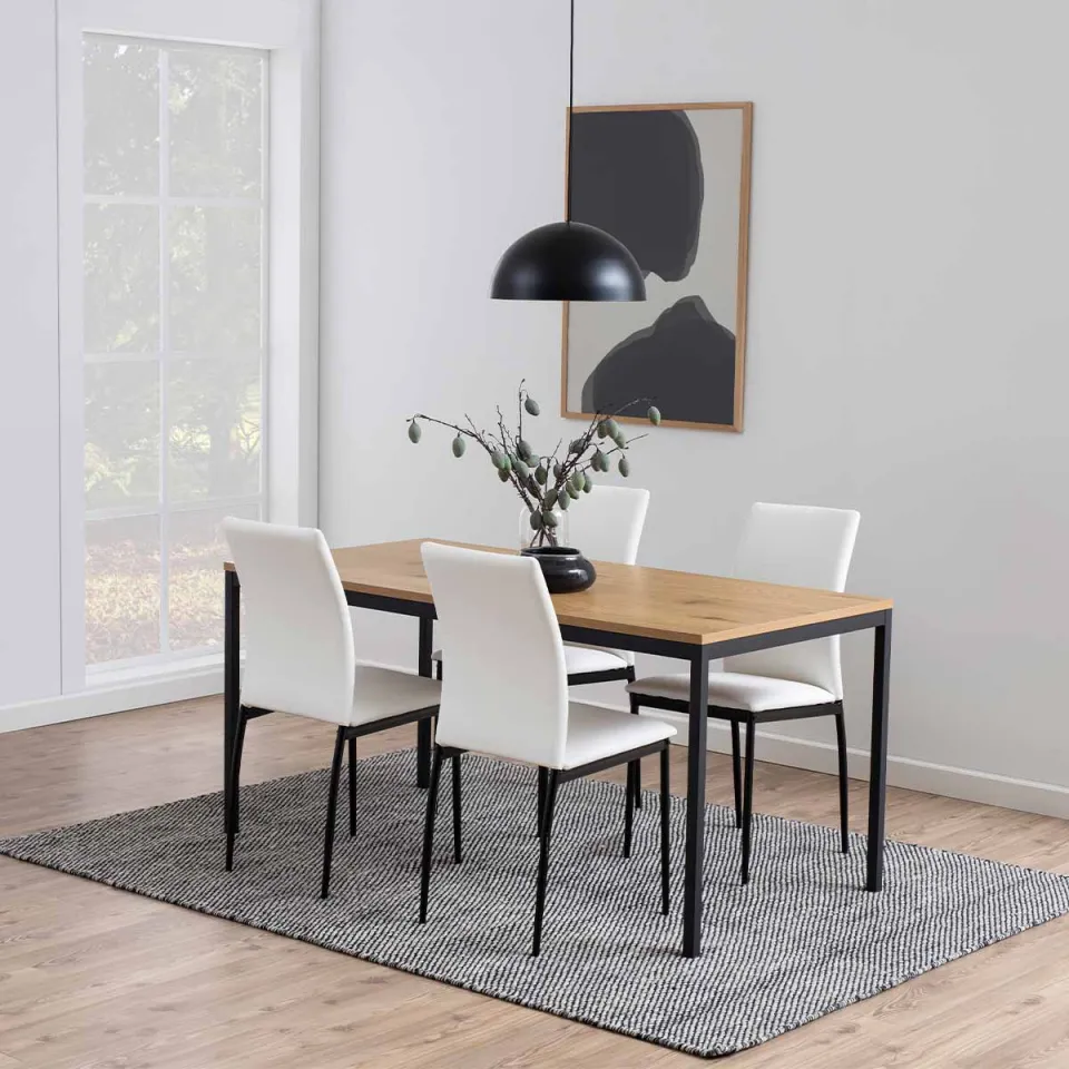 Lisomme Vic houten eettafel naturel - 160 x 80 cm, foto 2