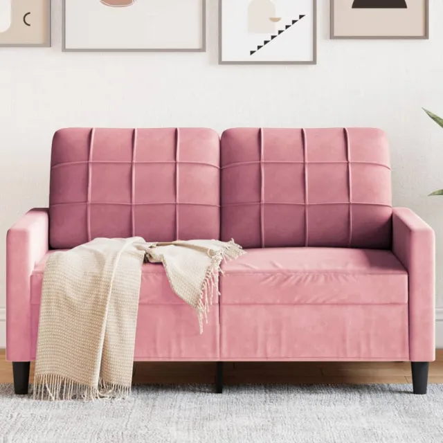 vidaXL Tweezitsbank 120 cm fluweel roze