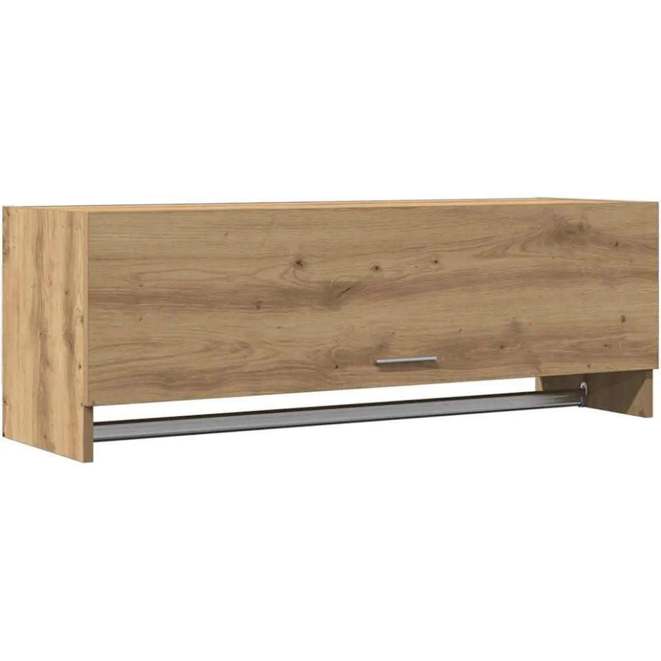 vidaXL Kledingkast 100x32,5x35 cm bewerkt hout artisanaal eikenkleurig Bruin
