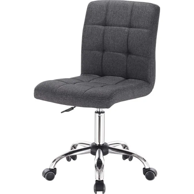 Bolt Edge Werkkruk - Donkergrijs - Ergonomisch - Stoffen bekleding - Op wieltjes