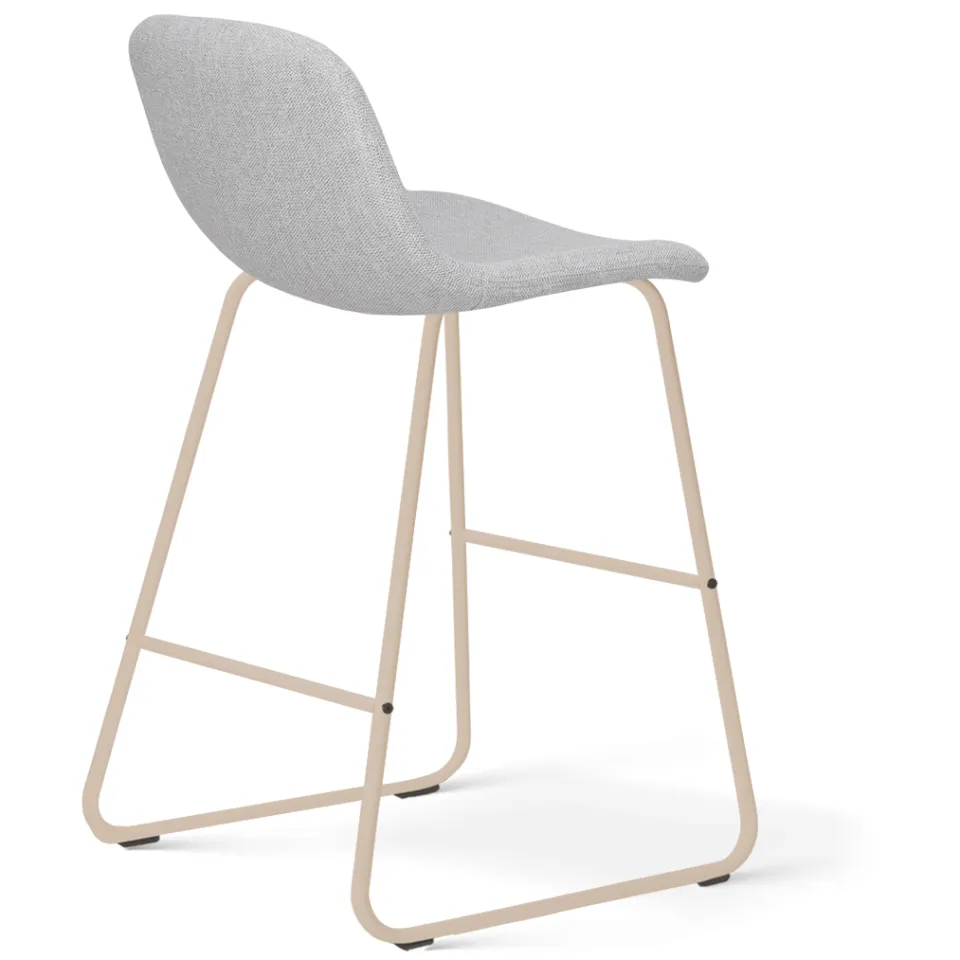 Nolon Nino-Mats barkruk lichtgrijs - beige onderstel - 65 cm