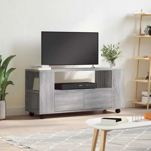 vidaXL Tv-meubel 102x34,5x43 cm bewerkt hout grijs sonoma eikenkleurig, foto 2