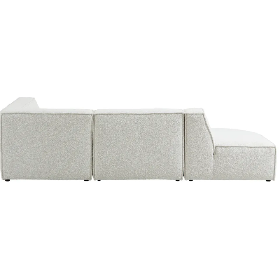 NOUS Living hoekbank Newton met ronde hoek - crème Crème bouclé