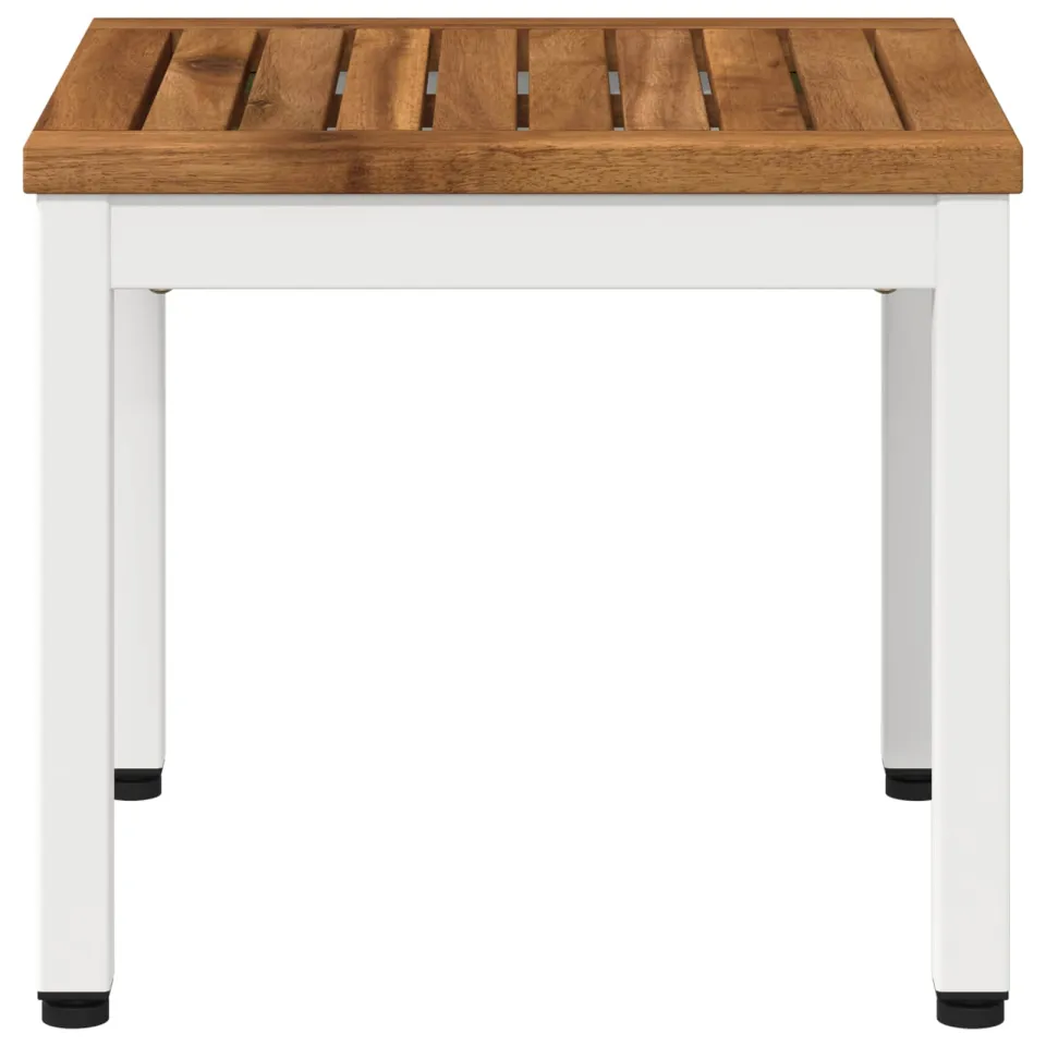 vidaXL Salontafel NAARDEN Natuurlijk en Wit 40 x 40,5 x 36 cm Bruin