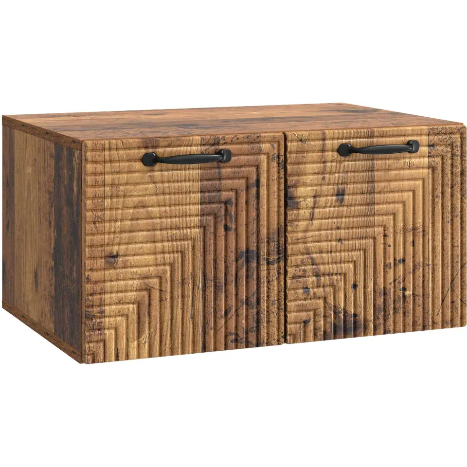 vidaXL Wandbeugel TV-kast Oud hout 59,5 x 41 x 30 cm Bewerkt hout bruin, foto 3