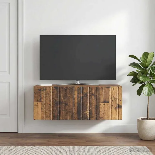 vidaXL Wandbeugel TV-kast 78,5 x 41 x 30 cm Oud hout Bewerkt hout bruin, foto 2