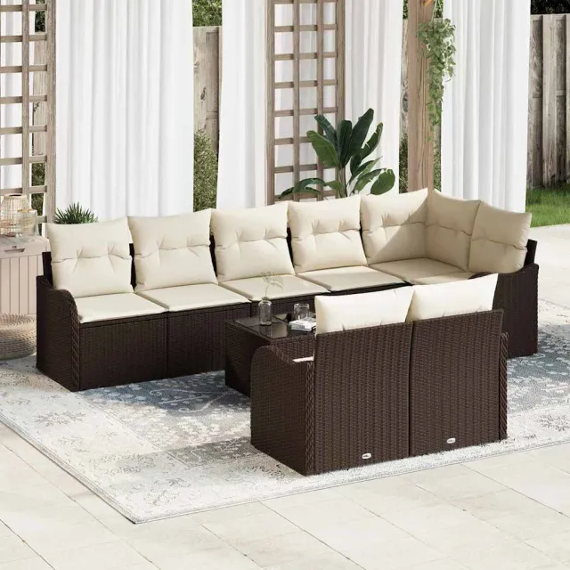 vidaXL Tuin Sofa Set Zwart poly rattan, foto 2