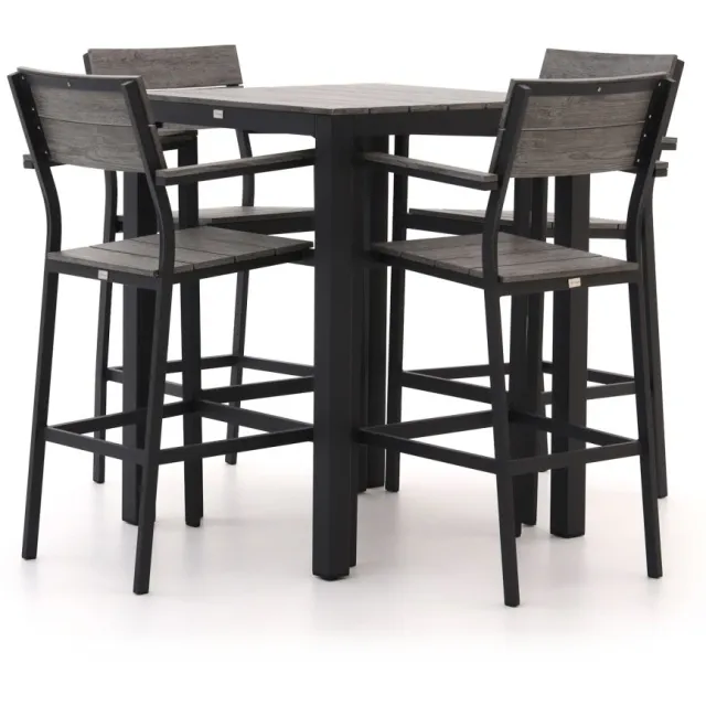 Bellagio tuinmeubelen Bellagio Fidenza 80cm barset 5-delig zwart, foto 2
