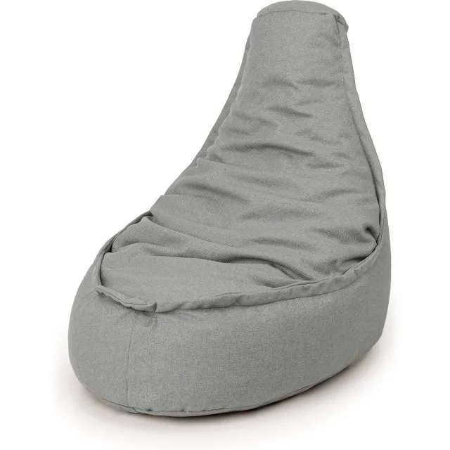 Parya HOME Drop & Sit Zitzak Stoel Duurzaam en van 100% Gerecyclede Petflessen - Grijs - Waterafstotend - Voor Binnen en Buiten