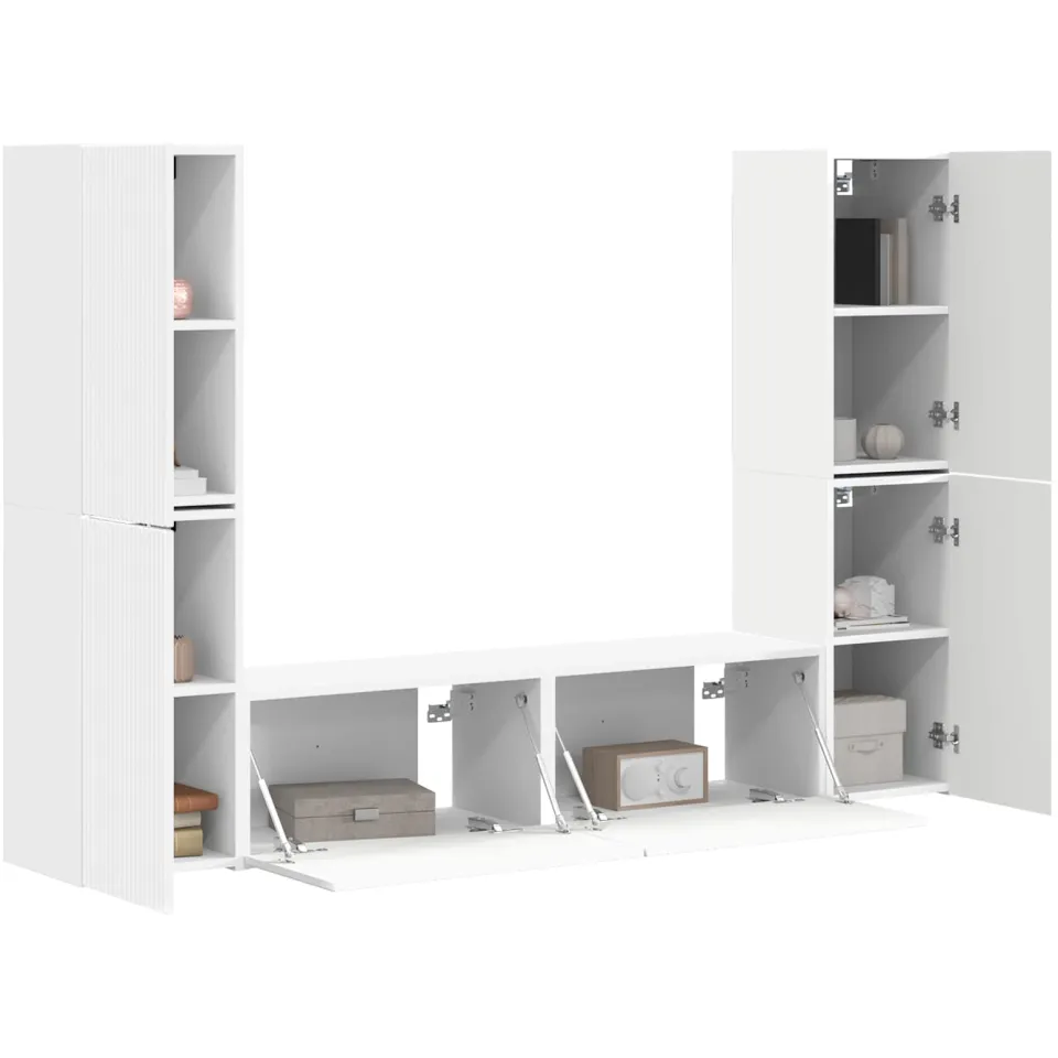 vidaXL Tv-meubelset 6 st 31 x 30 x 60 cm Wit