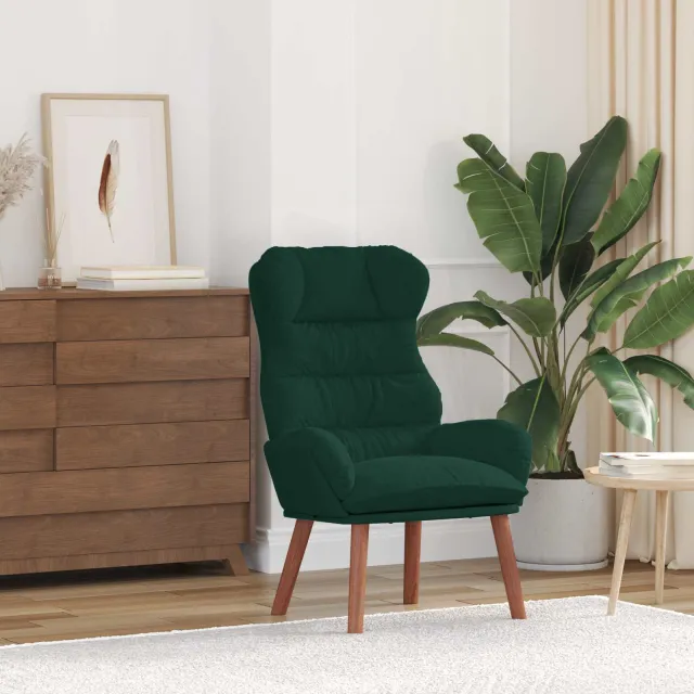 vidaXL Fauteuil Donkergroen 69 x 74 x 93 cm Fluweel