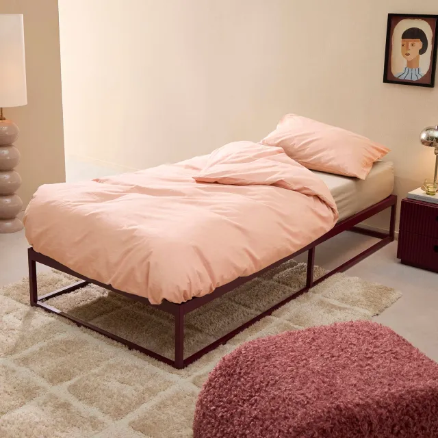 NOUS Living bed Dean (90x200 cm) Burgundy