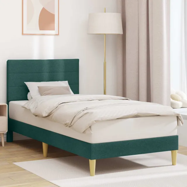 vidaXL Bedframe Donkergroen 90 x 200 cm Stof