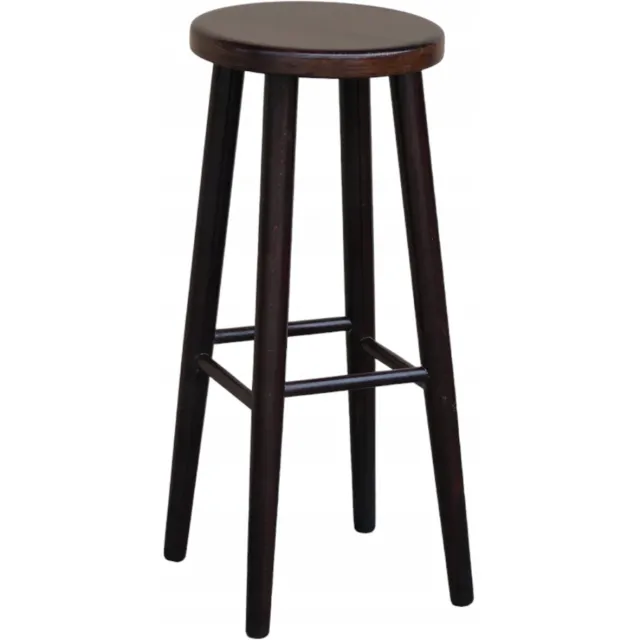 Metdrew Houten barkruk 73 cm hoog, bruin (noten)