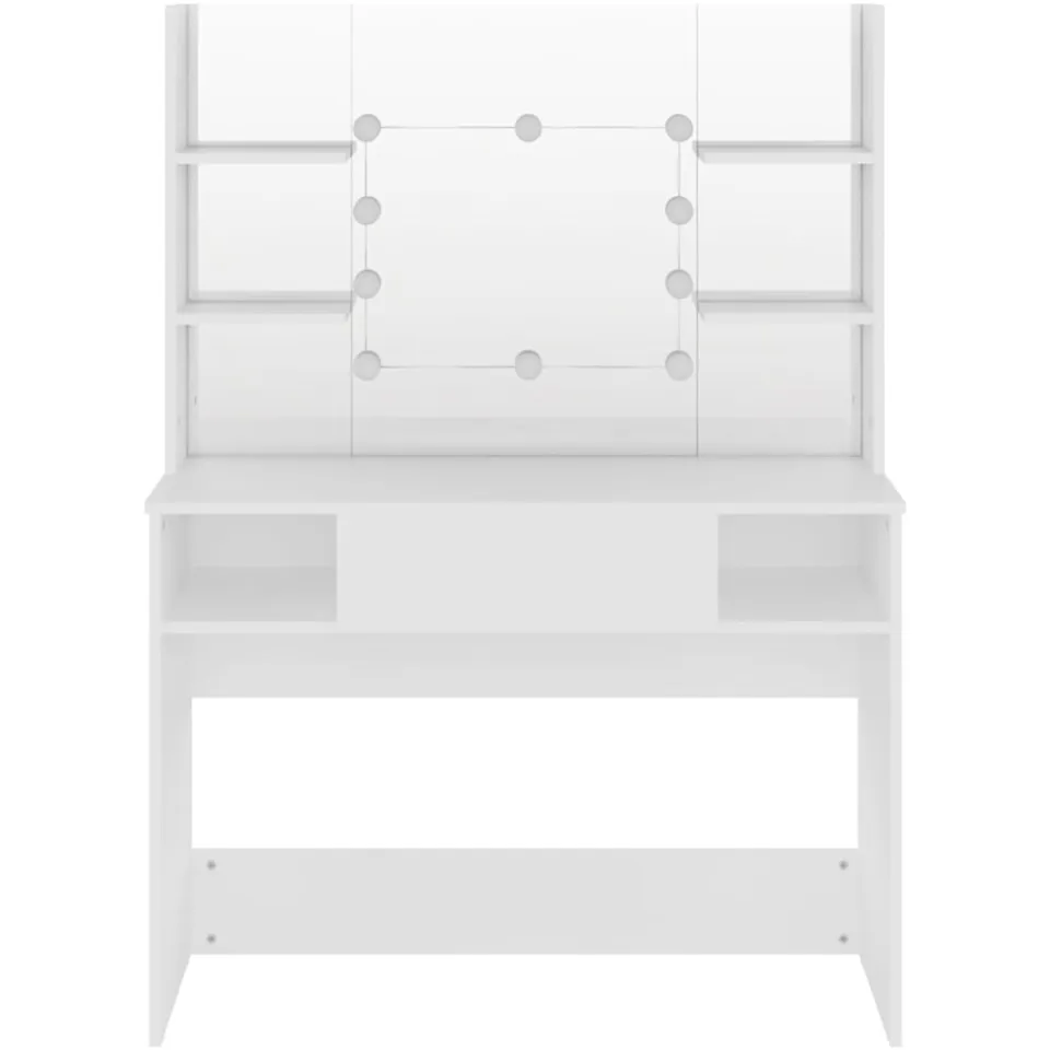 vidaXL Kaptafel met LED-verlichting 100x40x135 cm MDF wit, foto 2