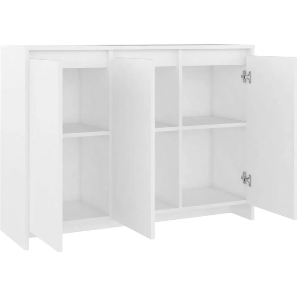 vidaXL Dressoir 102x33x75 cm bewerkt hout wit, foto 4
