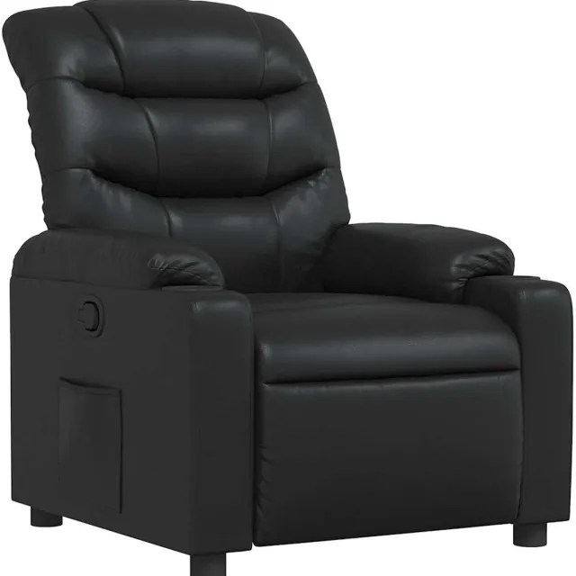 vidaXL Fauteuil - verstelbaar - kunstleer - zwart