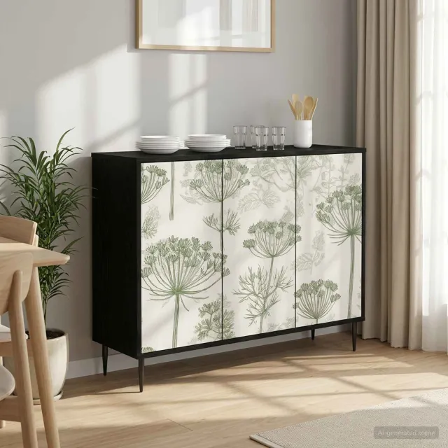 vidaXL Dressoir GOTHA Zwart eiken 102 x 33 x 76 cm Bewerkt hout, foto 2