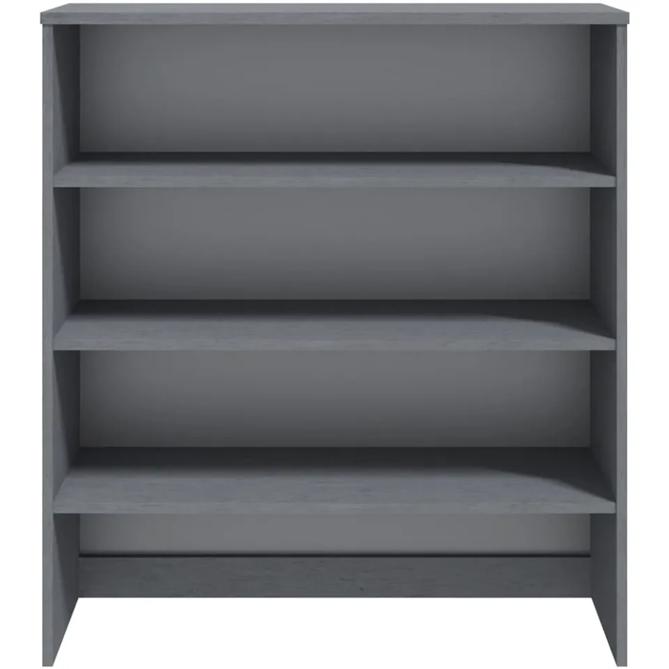 vidaXL Opzetkast HAMAR 90x30x100 cm massief grenenhout donkergrijs grijs, foto 4