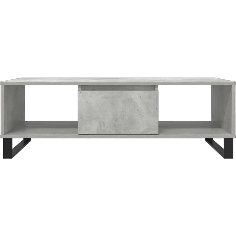 vidaXL Salontafel 104x60x35 cm bewerkt hout betongrijs grijs, foto 3