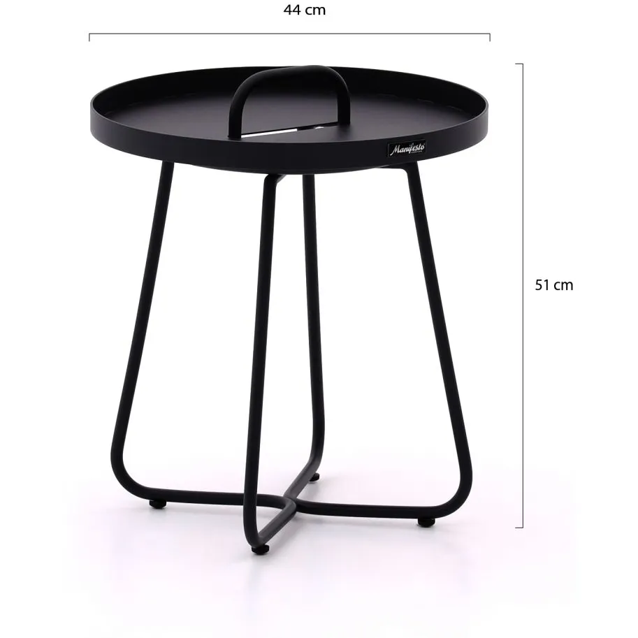 Manifesto Furniture Manifesto Pito bijzet tuintafel ø 44cm (h:51cm) grijs, foto 2