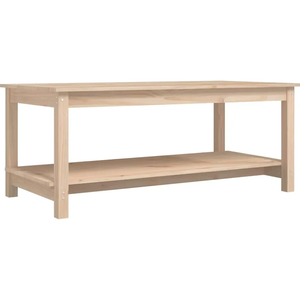 vidaXL Salontafel 110x55x45 cm massief grenenhout bruin, foto 3