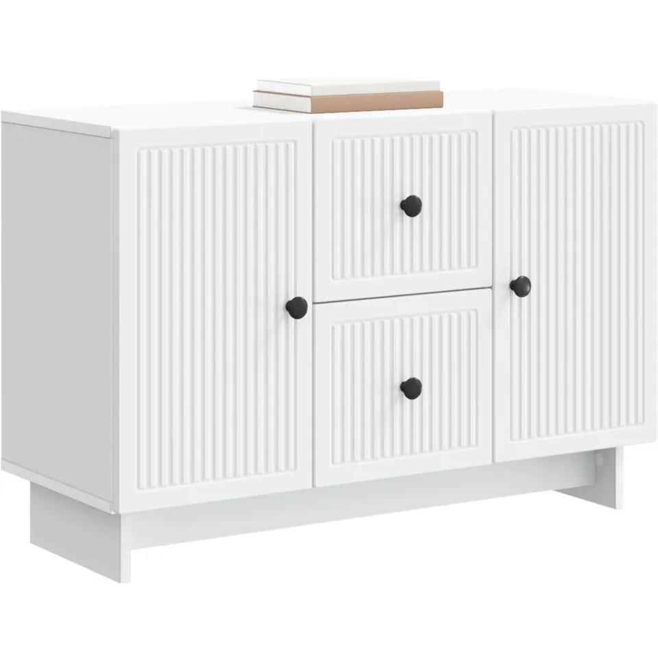 vidaXL Dressoir Wit 89 x 34,5 x 60 cm Bewerkt hout
