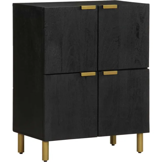vidaXL Dressoir 60x33x75 cm bewerkt hout zwart