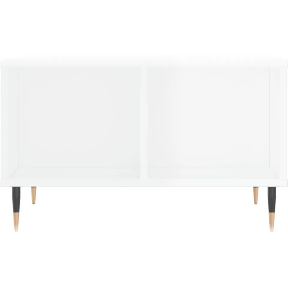 vidaXL Salontafel 60x50x36,5 cm bewerkt hout hoogglans wit, foto 2