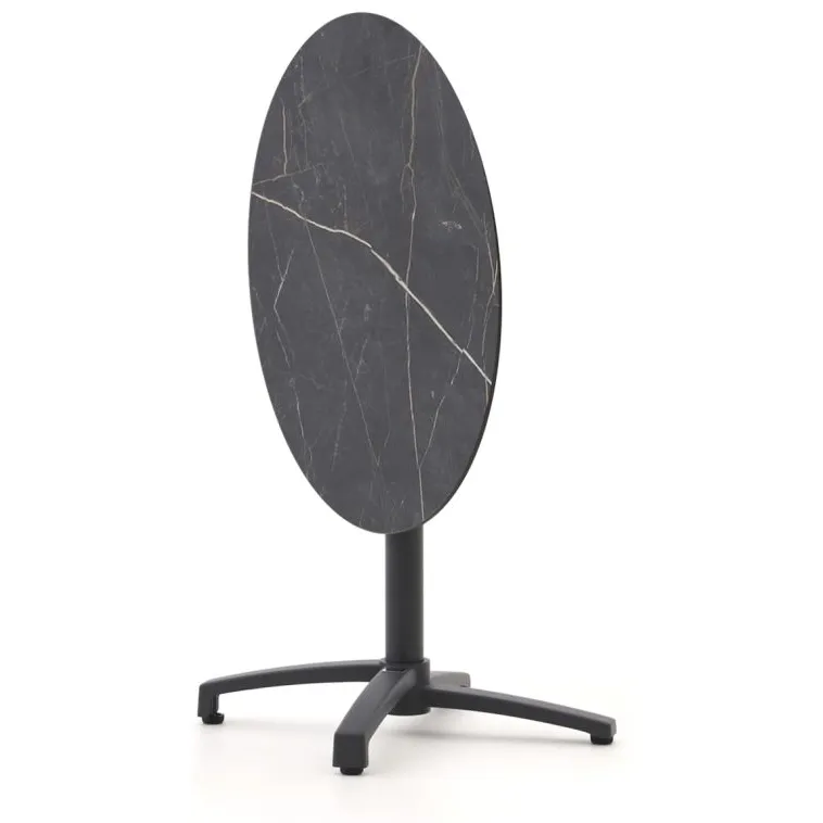 Bellagio tuinmeubelen Bellagio Canzo klaptafel ø80cm (h:73cm) grijs, foto 4