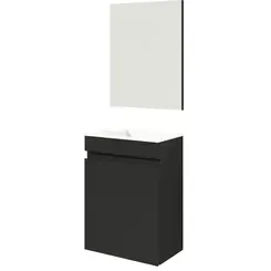 AquaVive - Praxis Eigen Merk Aquazuro Fonteinmeubelset Napoli 40cm Mat Zwart