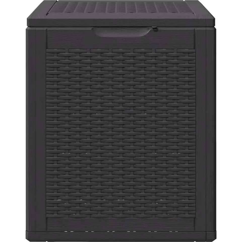vidaXL Tuinbox 90 L PP rattan zwart