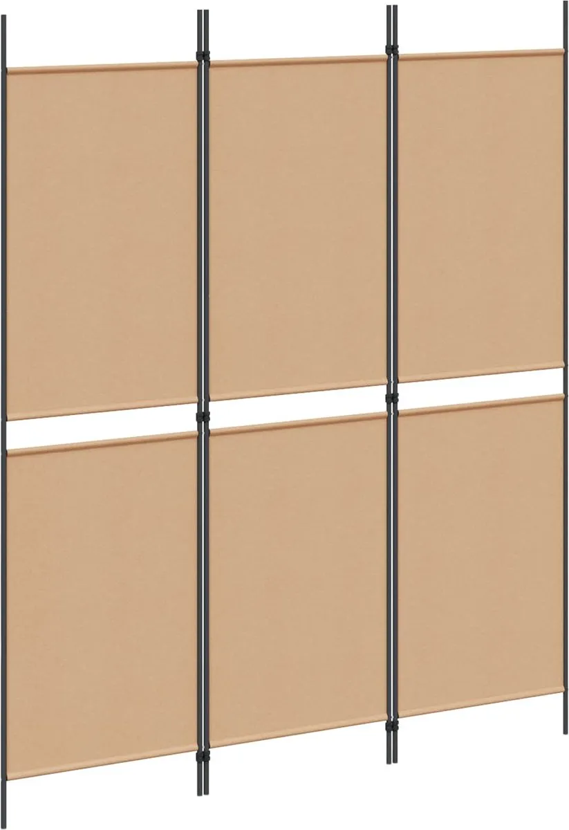 vidaXL 3-paneel kamerscherm Beige 150 x 180 cm Stof, foto 2