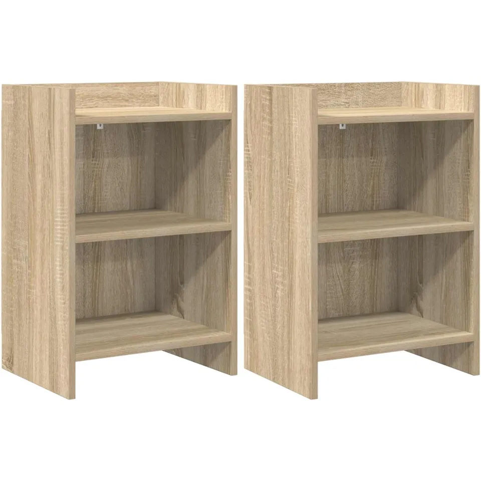 vidaXL Nachtkastjes 2 st Sonoma Eiken 40 x 30 x 60 cm Bewerkt hout, foto 3