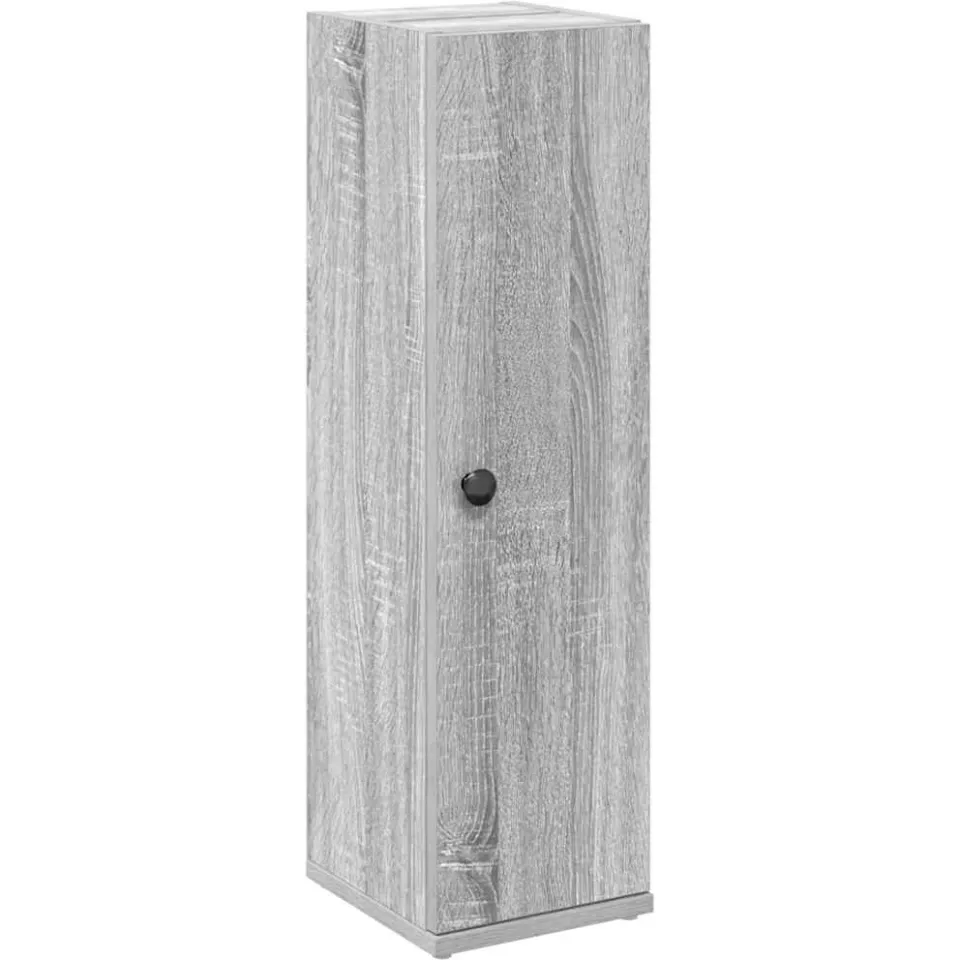 vidaXL Badkamerkast met rolhouder 20,5x22x72 cm grijs sonoma eiken, foto 3