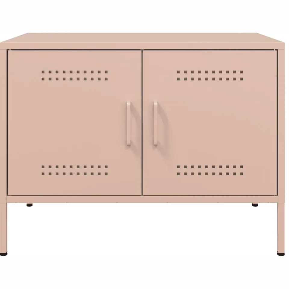 vidaXL Tv-meubel 68x39x50,5 cm staal roze, foto 4