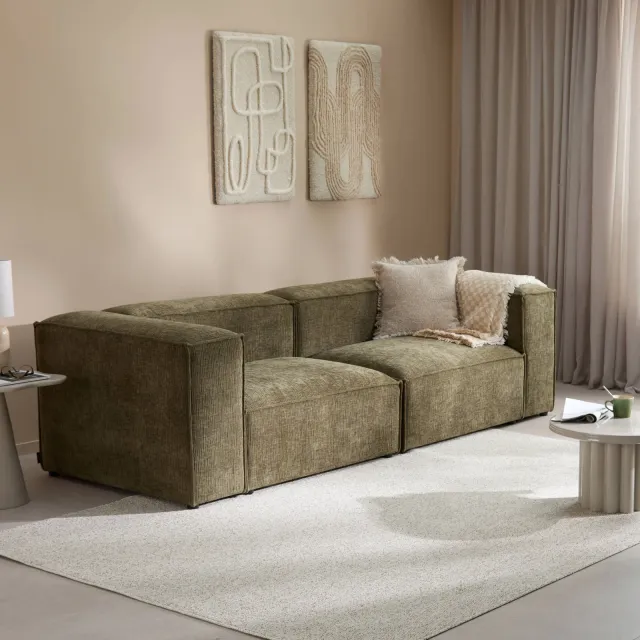 NOUS Living Igor 3-zitsbank donkergroen, foto 2