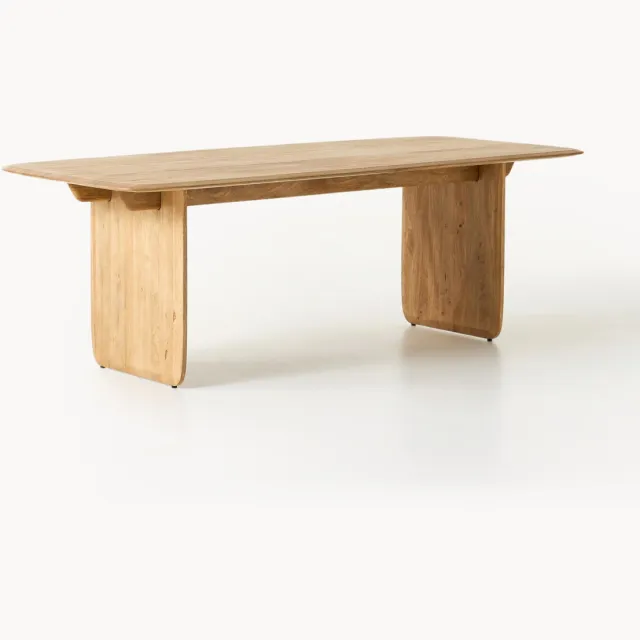 Westwing Collection Eettafel Kora van mangohout, in verschillende formaten Beige
