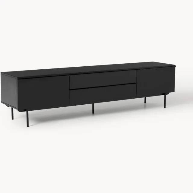 Westwing Collection Grote tv-meubel Elona Zwart