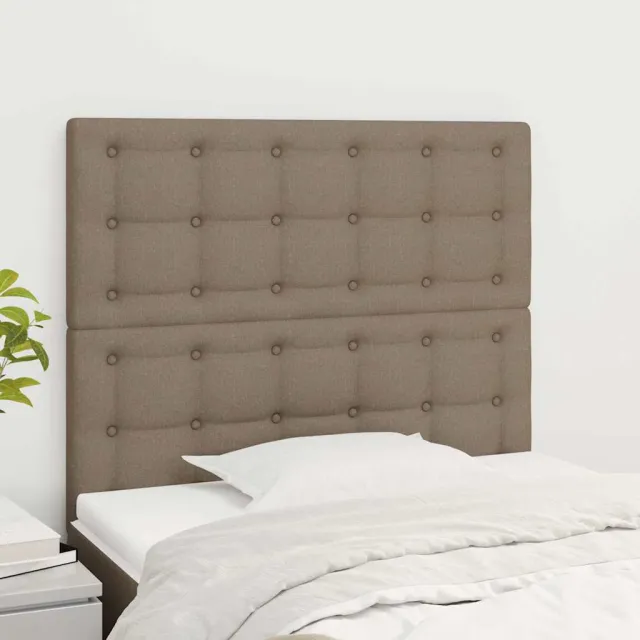 vidaXL Hoofdbord taupe 100x5x118/128 cm Stof