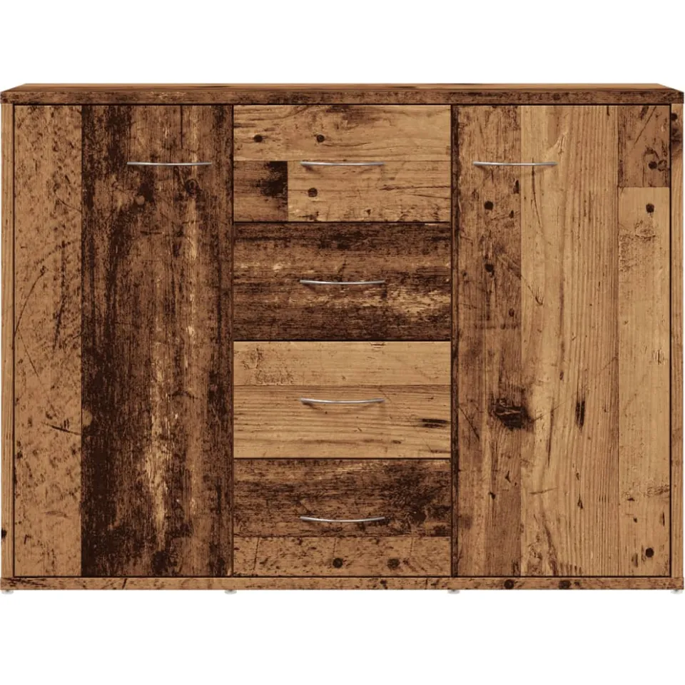 vidaXL Dressoir 88x30x64 cm bewerkt hout oud houtkleurig bruin, foto 4